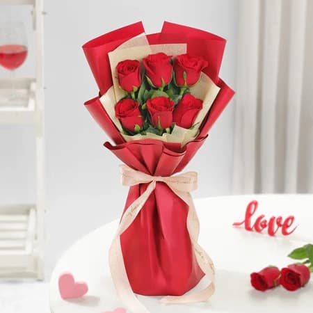 Eternal Romance Bouquet And Red Velvet Delice  Cake Combo — view 2 of 4