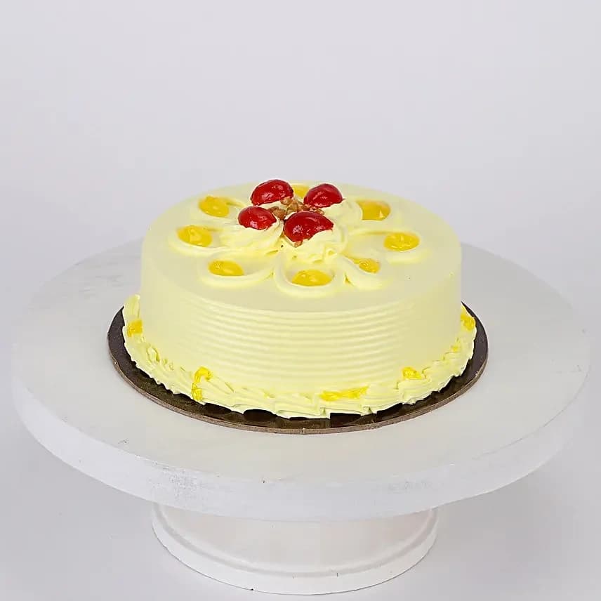 10 Pink Flowers  Roses & Butterscotch Cake — view 4 of 4