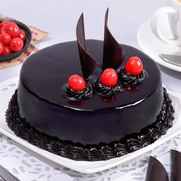 Red Roses and Chocolate Cake Combo — view 2 of 3