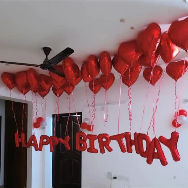 Romantic Heart shape Birthday celebration decoration for her Set — view 1 of 4