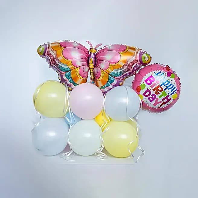 Happy Birthday Butterfly Balloon Arrangement Set — view 3 of 4