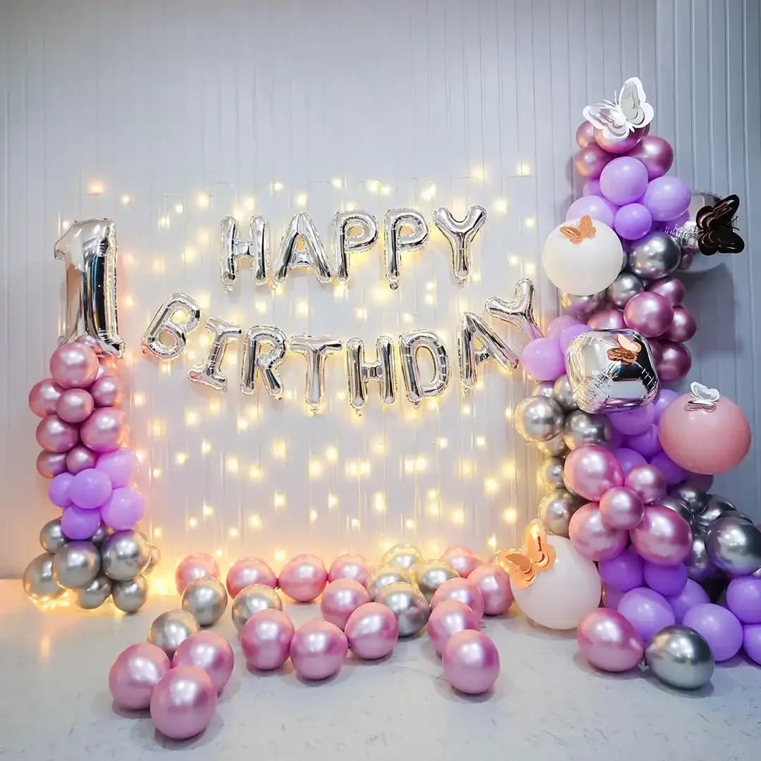 Shimmering Lavender Rose Birthday Celebration Decor Set — view 1 of 1