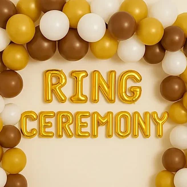 Elegant Ring Ceremony Balloon Setup Decor — view 3 of 4