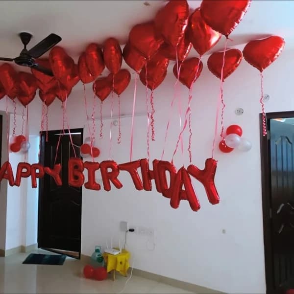 Romantic Heart shape Birthday celebration decoration for her Set — view 2 of 4