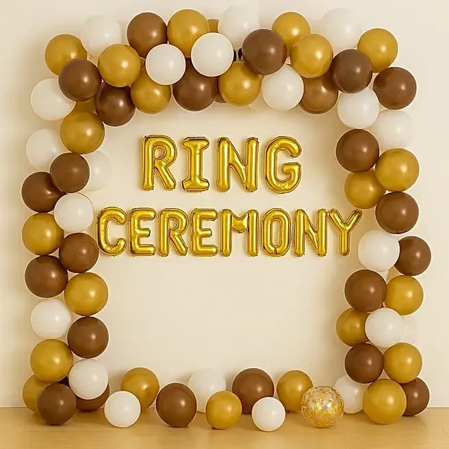 Elegant Ring Ceremony Balloon Setup Decor — view 2 of 4