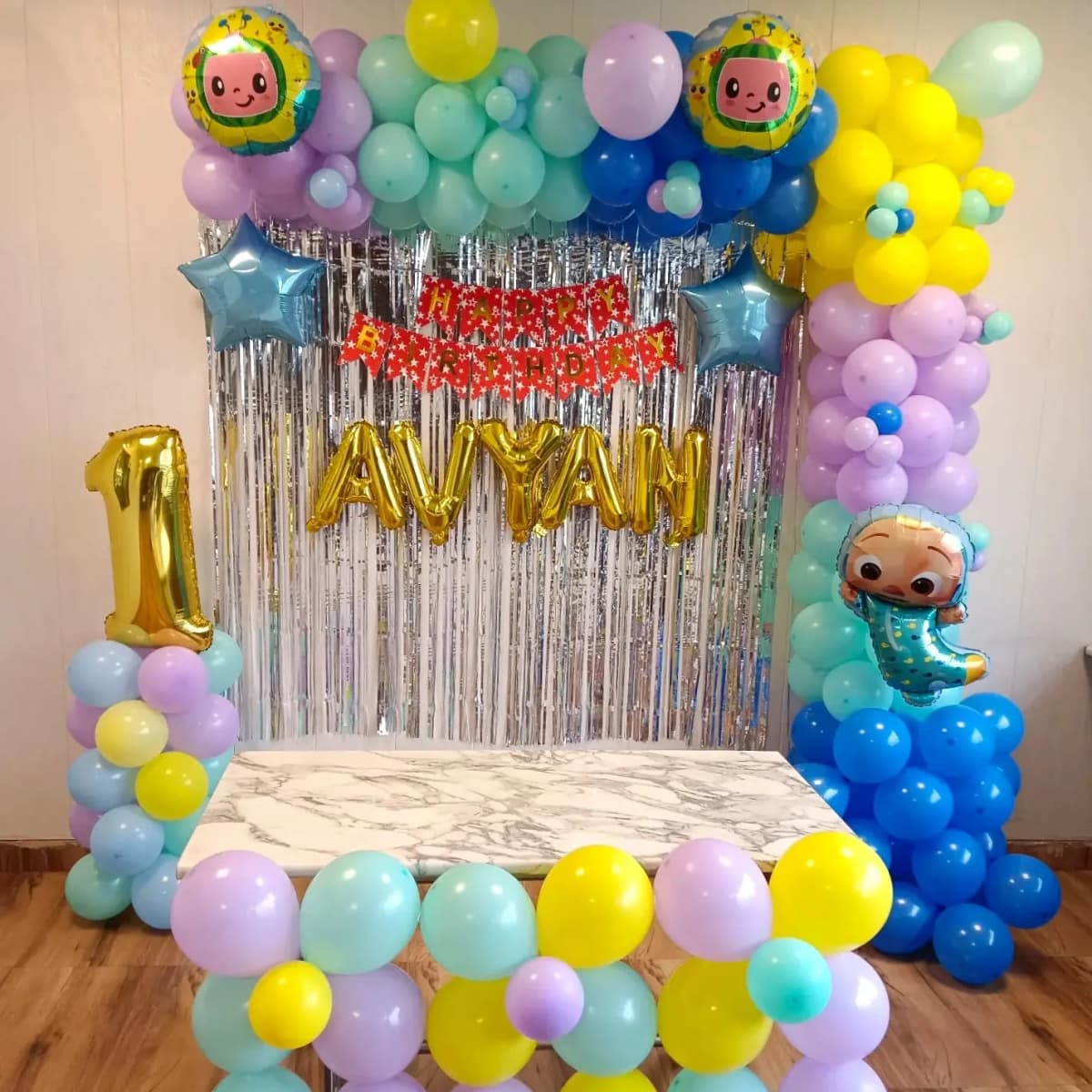 Colorful Cocomelon Theme Balloon Decoration Set — view 1 of 2