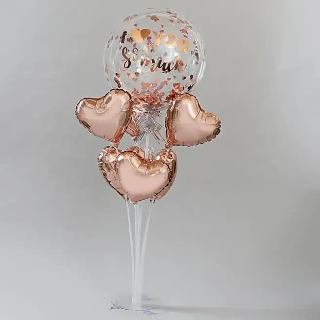 Rose Gold Love You Balloon Bouquet Set — view 4 of 5