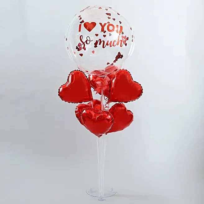 Luv You So Much Red Balloon Bouquet Set — view 2 of 6