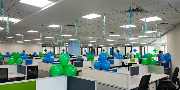 Blue-Green Balloons Office Decor Set — view 1 of 2
