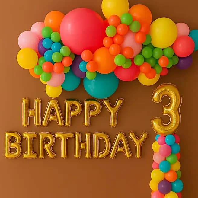 Colourful Kids Birthday Celebration Balloon Decor Set — view 5 of 5