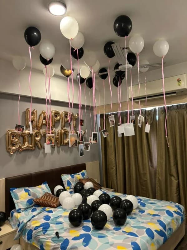 Simple and Romantic Birthday Surprise with Balloons in room for Husband Set — view 1 of 1