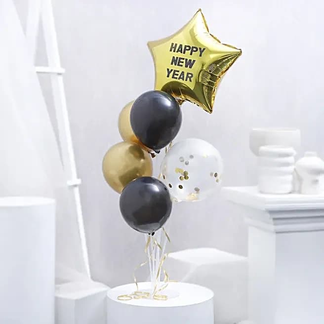 Golden Stardust Balloon Bouquet – Luxe & Sparkling Celebration Decor Set — view 2 of 5