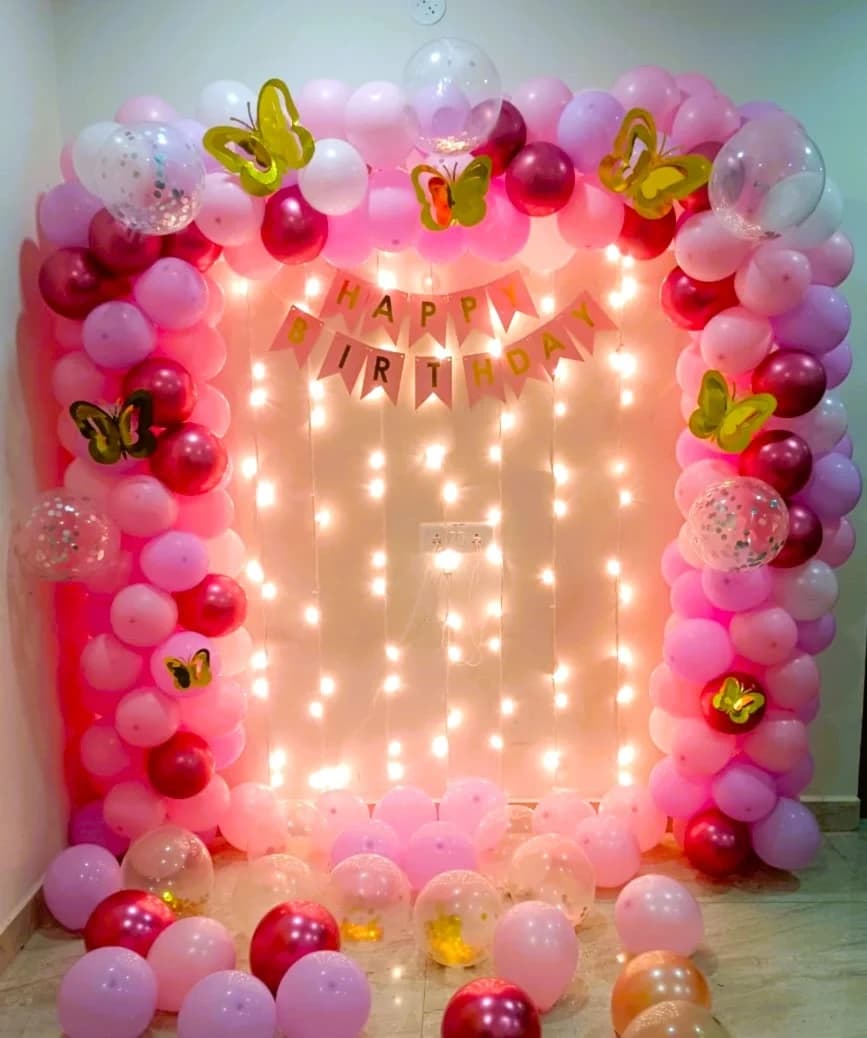 Pink Blush Butterfly Birthday Decoration Set — view 1 of 1