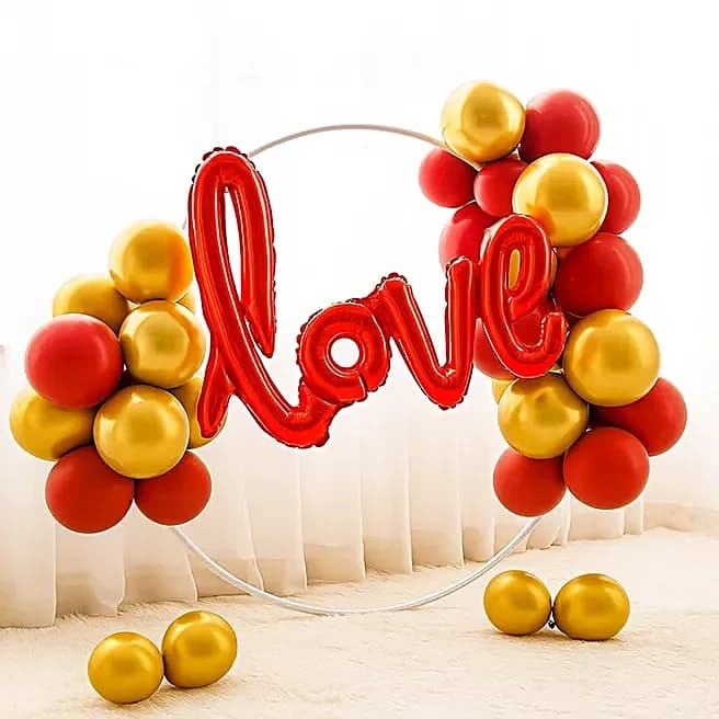 Cursive Love Balloon Ring Set — view 1 of 4