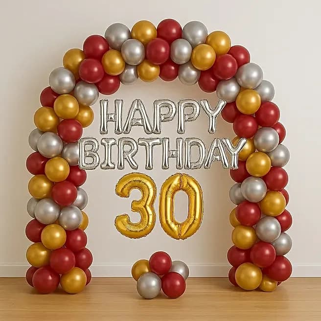 Radiant Birthday Arch Balloon Display Set — view 1 of 4