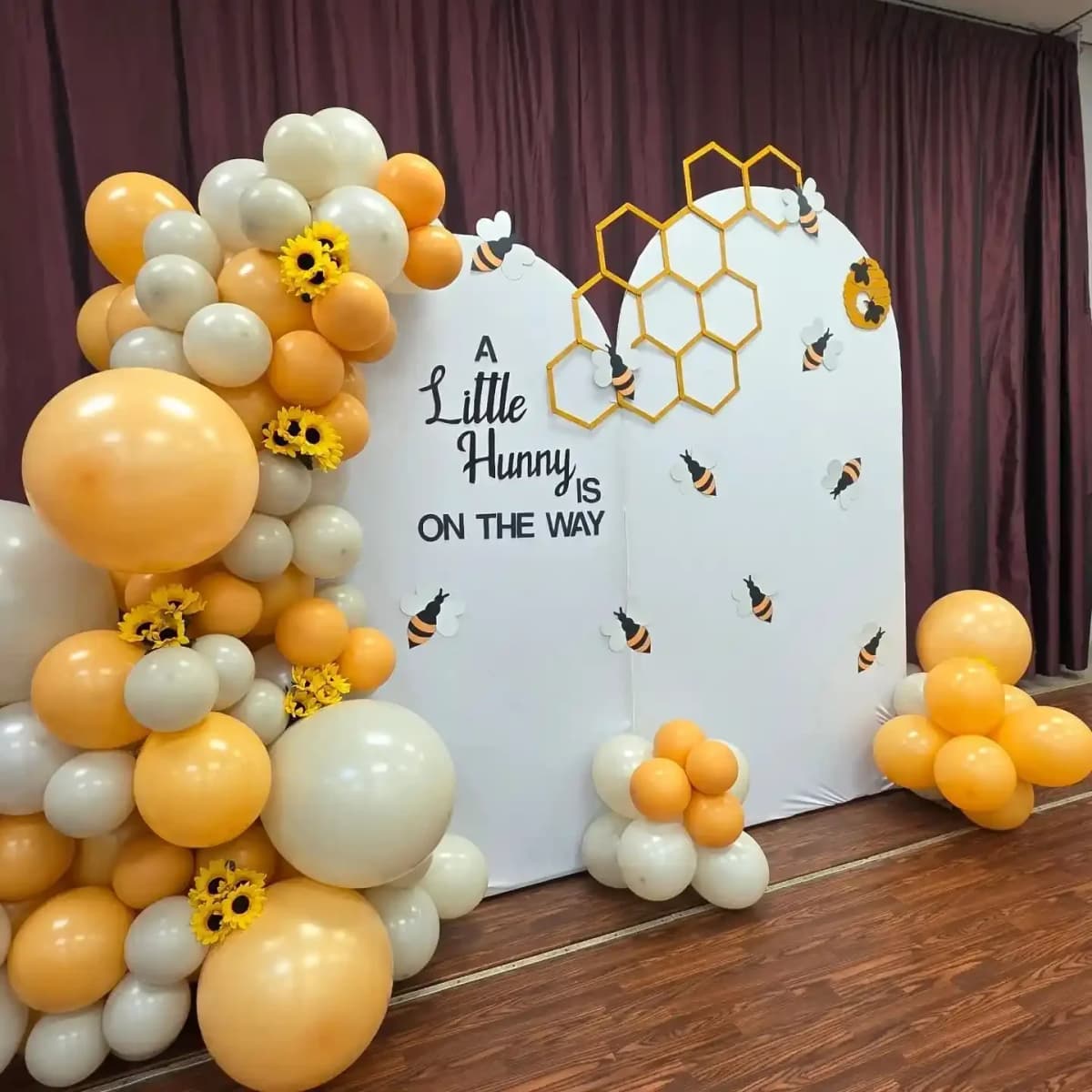 Golden Baby Shower Decoration at Home Setup — view 2 of 2