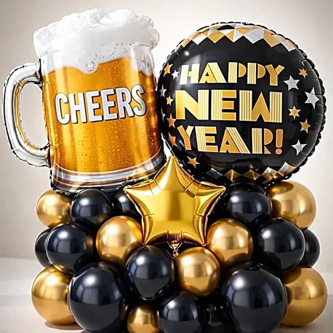 Beer Mug New Year Table Balloon Decor Set — view 1 of 3