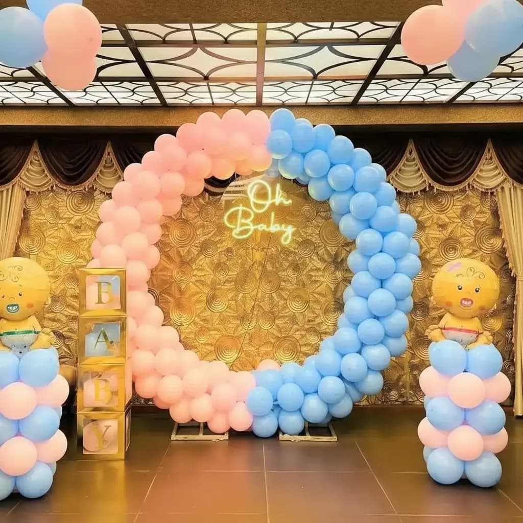 Baby Shower Ring Arrangement Setup — view 2 of 2