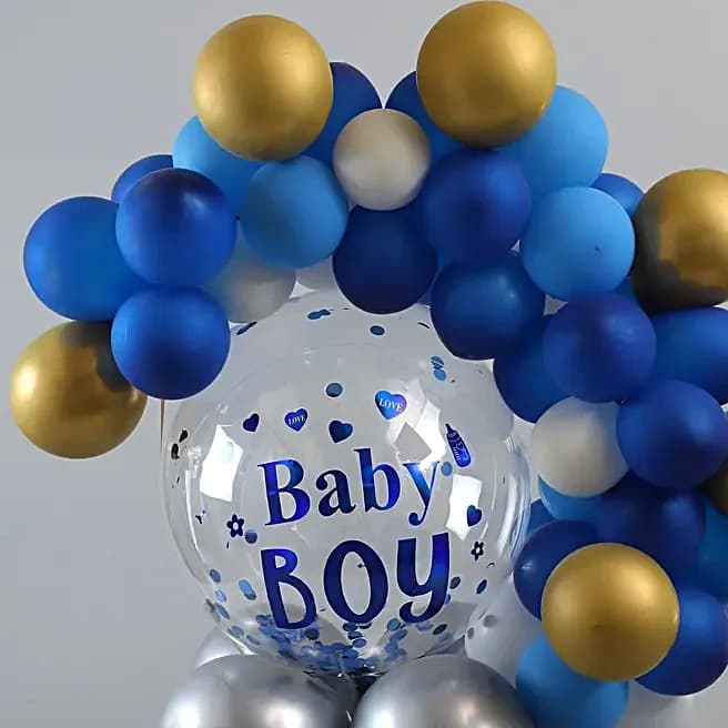 Beautiful Baby Boy Balloon Bouquet Set — view 4 of 5