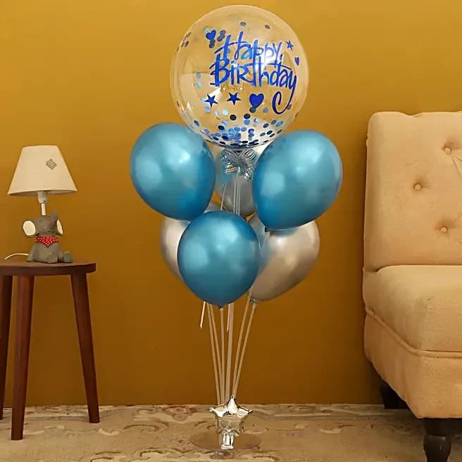Blue Theme Birthday Balloon Bouquet Set — view 1 of 6