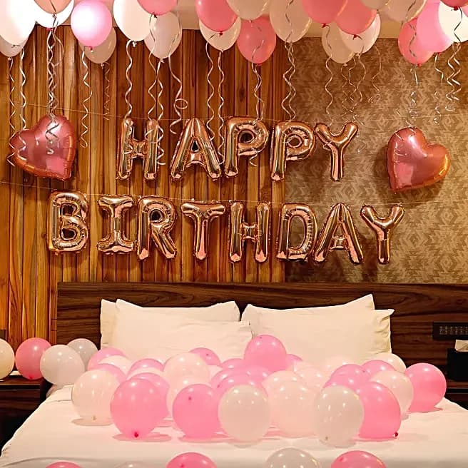 Rose Gold Birthday Theme Balloon Décor Set — view 4 of 4