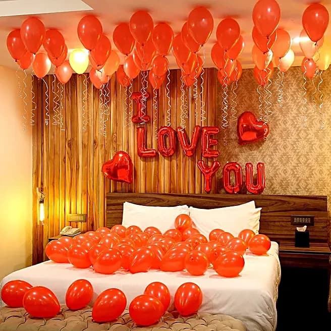 Romantic Red Themed Love You Balloon Decorations Set — view 4 of 4
