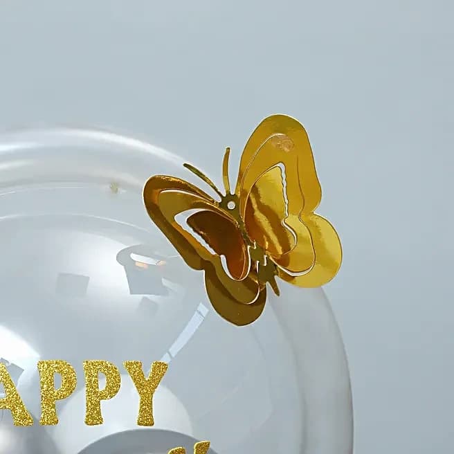 White & Silver Birthday Balloon Arrangement Set — view 4 of 7