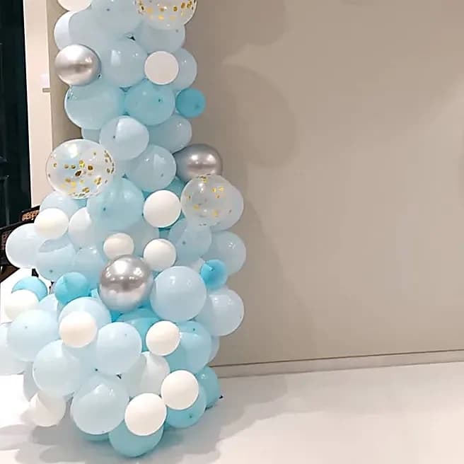 Personalised Blue & White Balloon Garland Décor Set — view 3 of 4