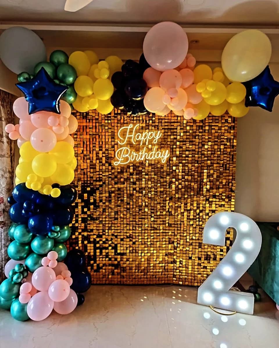 Golden Glow Birthday Balloon Decor — view 1 of 1