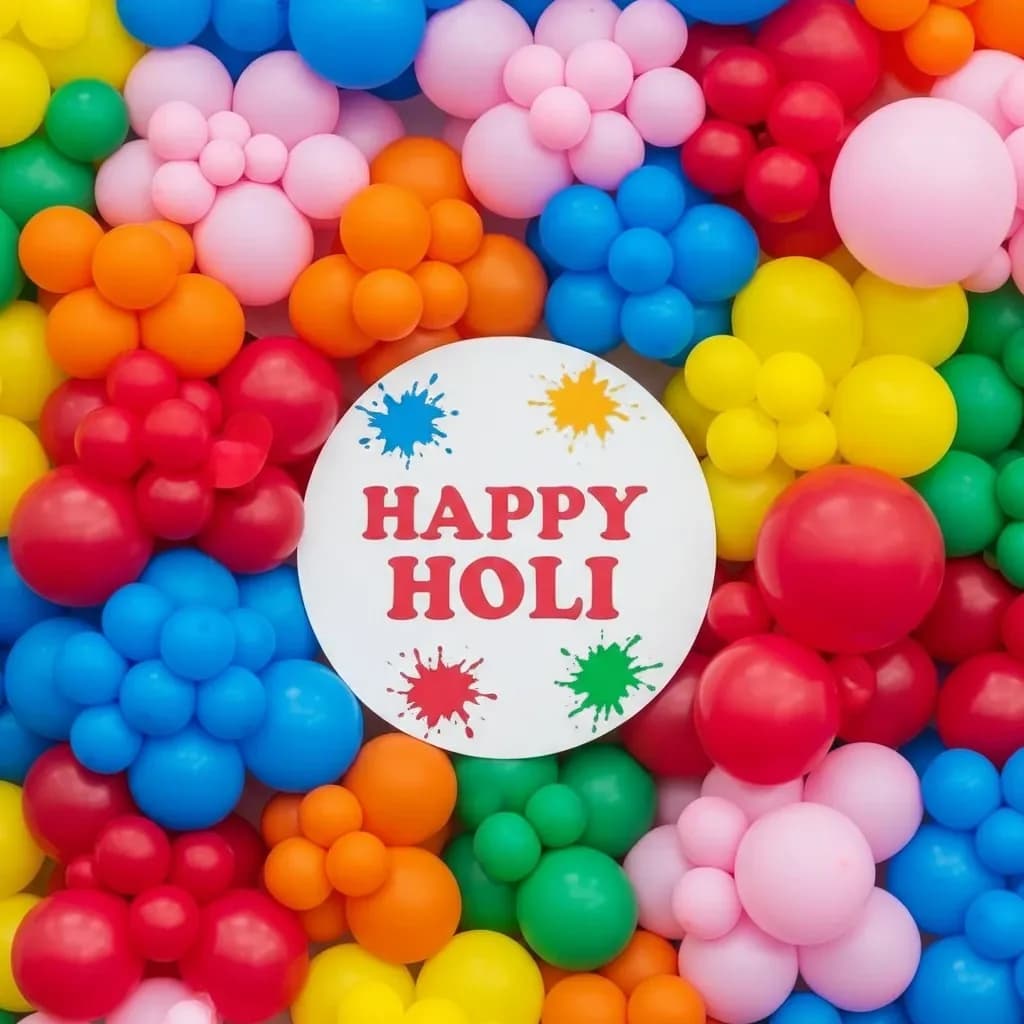 Holi Special Balloon Wall Decoration — view 2 of 2