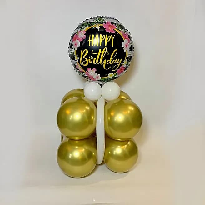 Happy Birthday Golden Balloon Bouquet Set — view 1 of 4