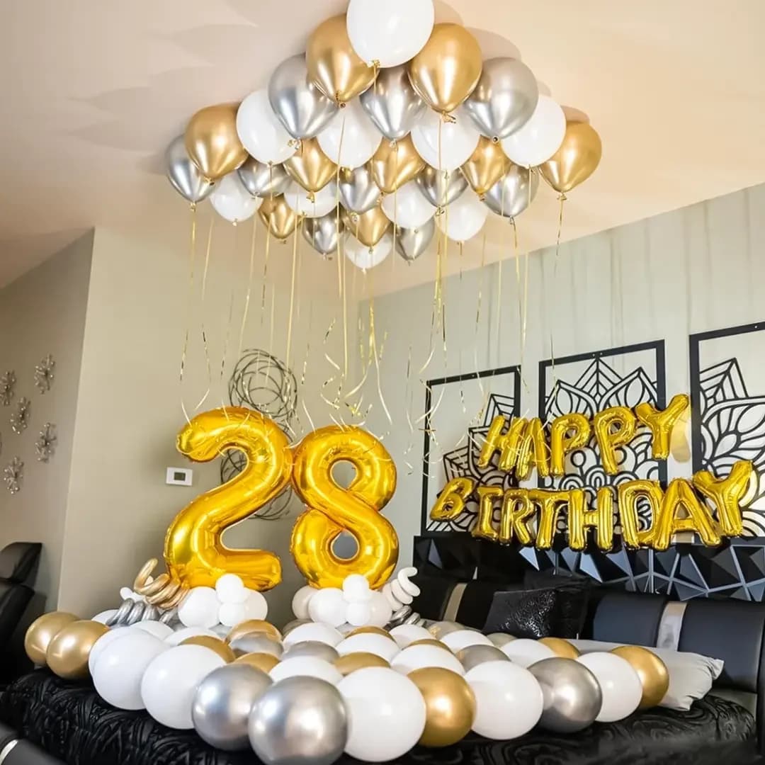 Gold and Silver Birthday Room Decor Set — view 1 of 1