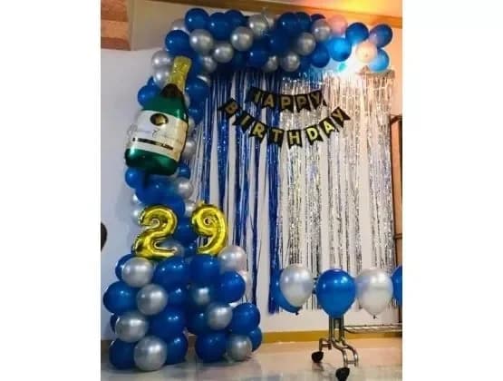 Blue and Silver Shower Decor Set — view 1 of 1