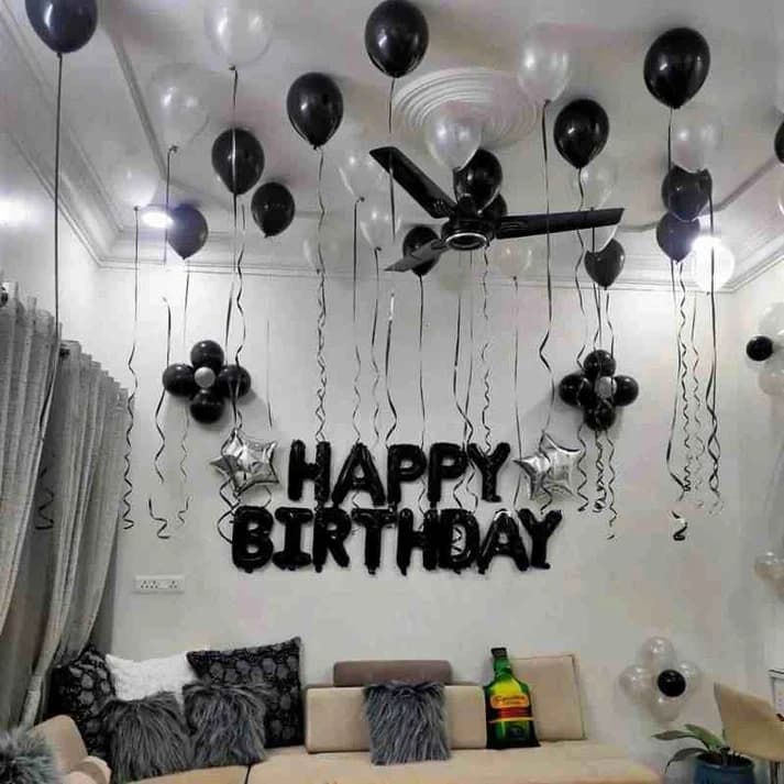 Simple Birthday Decoration with Metallic Shiny Balloons Set — view 1 of 1