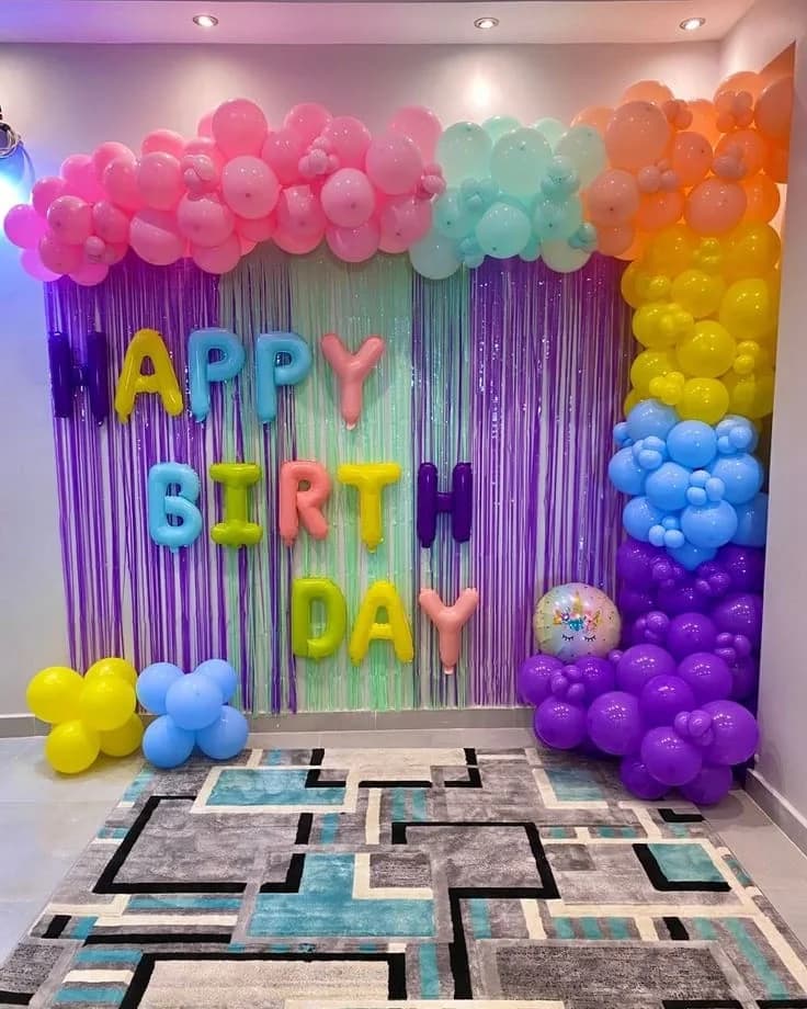 Rainbow-Themed Happy Birthday Backdrop Set — view 1 of 1