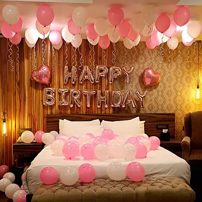 Rose Gold Birthday Theme Balloon Décor Set — view 1 of 4