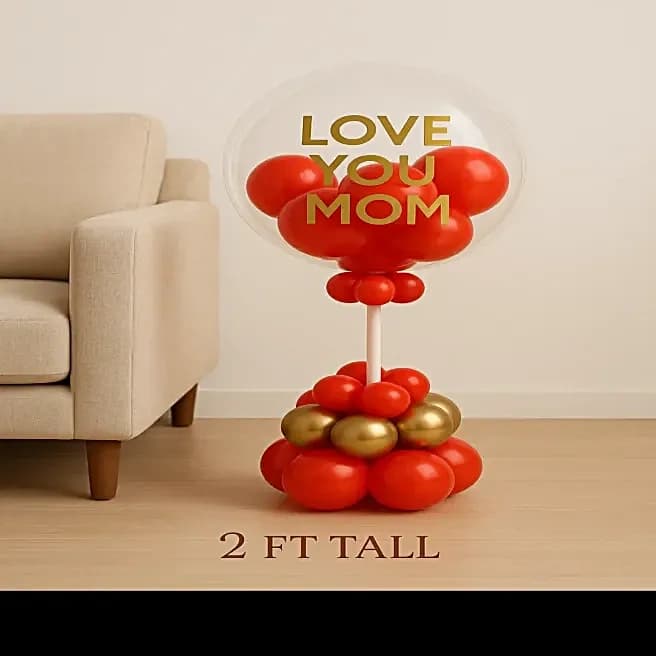 Radiant Love You Mom Balloon Stand Decor Set — view 2 of 5