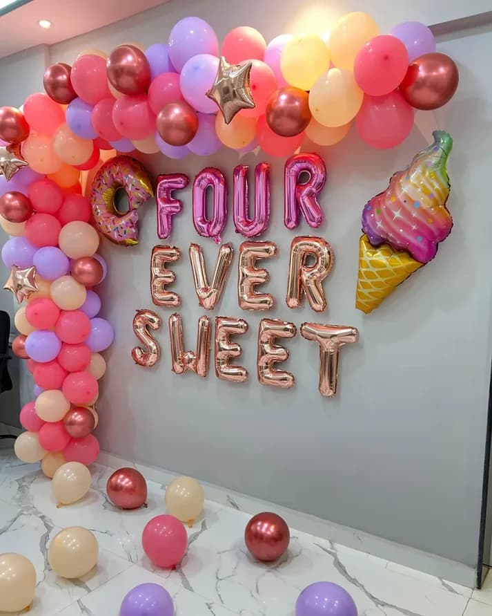 Candy Theme 4th Birthday Decor Set — view 2 of 3