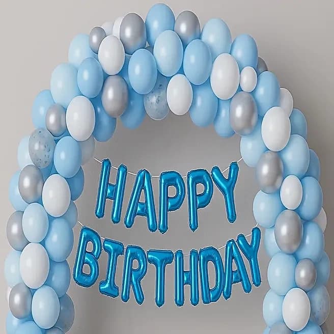 Frosted Blue Balloon Decor Set — view 3 of 3