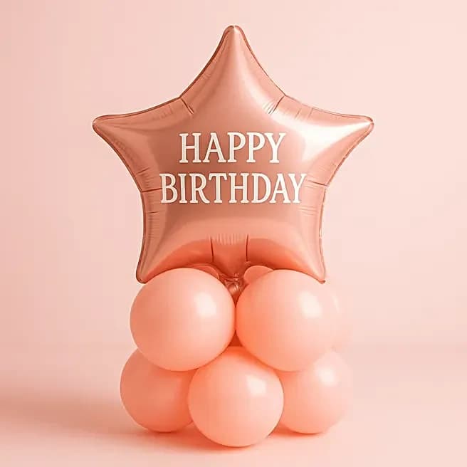Rose Gold Star Birthday bouquet Set — view 1 of 1