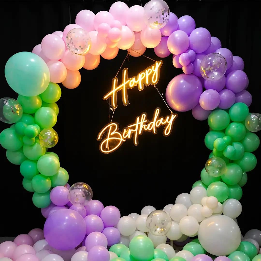 Pastel Balloon Ring Birthday Decor Set — view 1 of 1