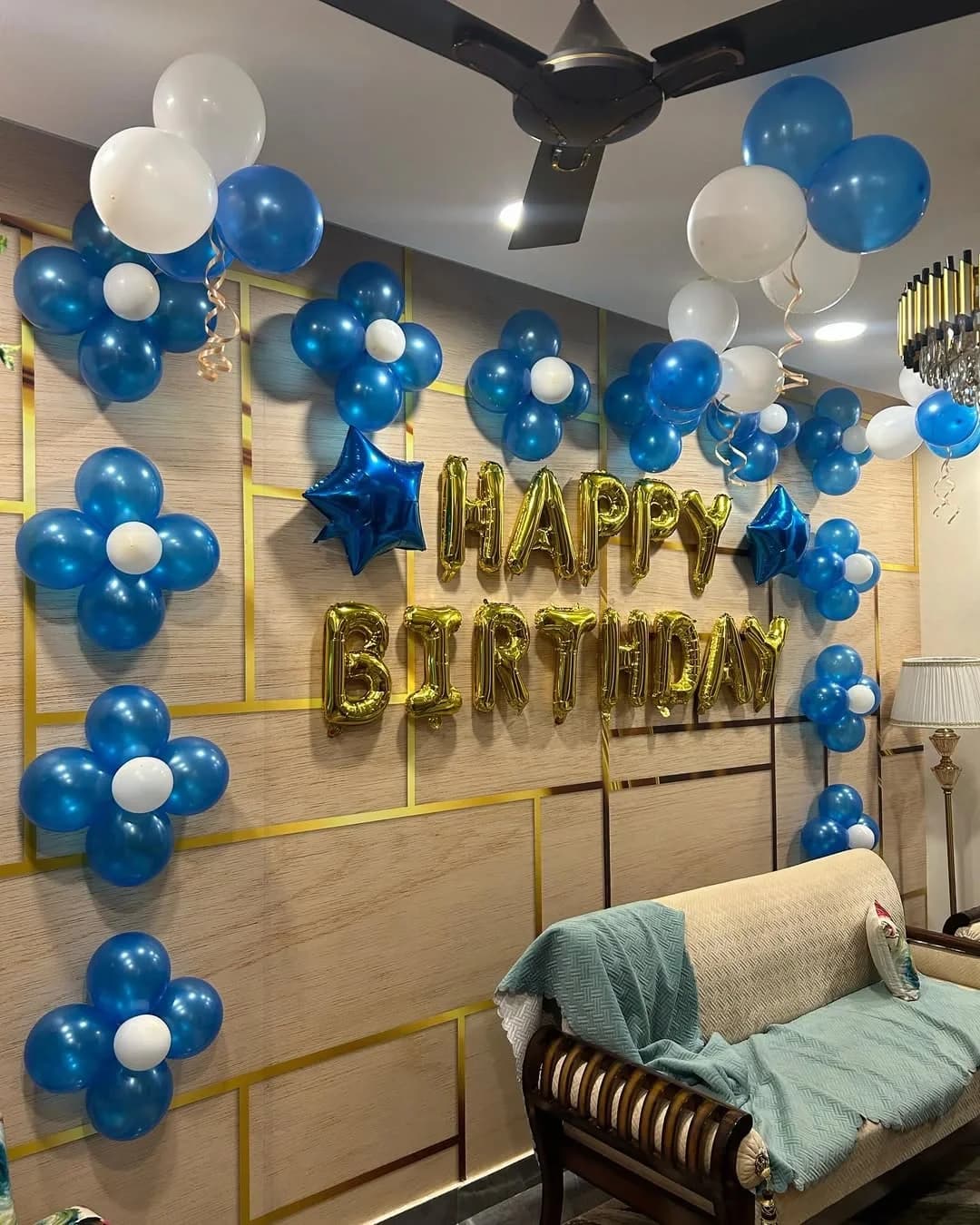 Classic Blue and Gold Birthday Decor — view 1 of 1