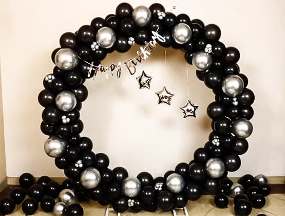 Black and Silver Themed Birthday Ring Decor Set — view 1 of 1