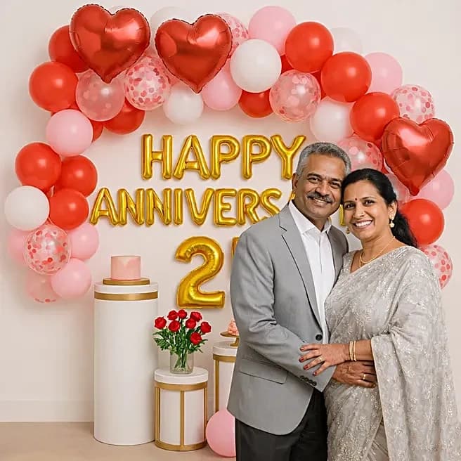 Happy Anniversary Numeric Balloon Decor Set — view 3 of 3