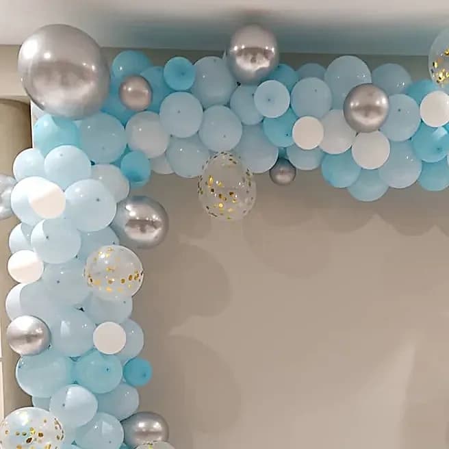 Personalised Blue & White Balloon Garland Décor Set — view 2 of 4