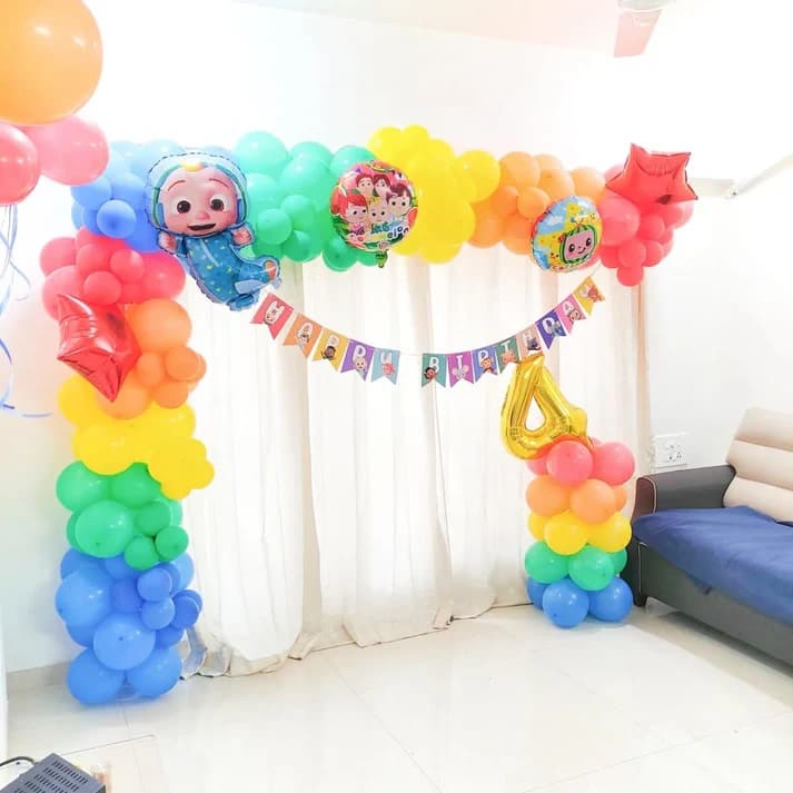 Elegant Cocomelon Birthday Setup — view 2 of 3