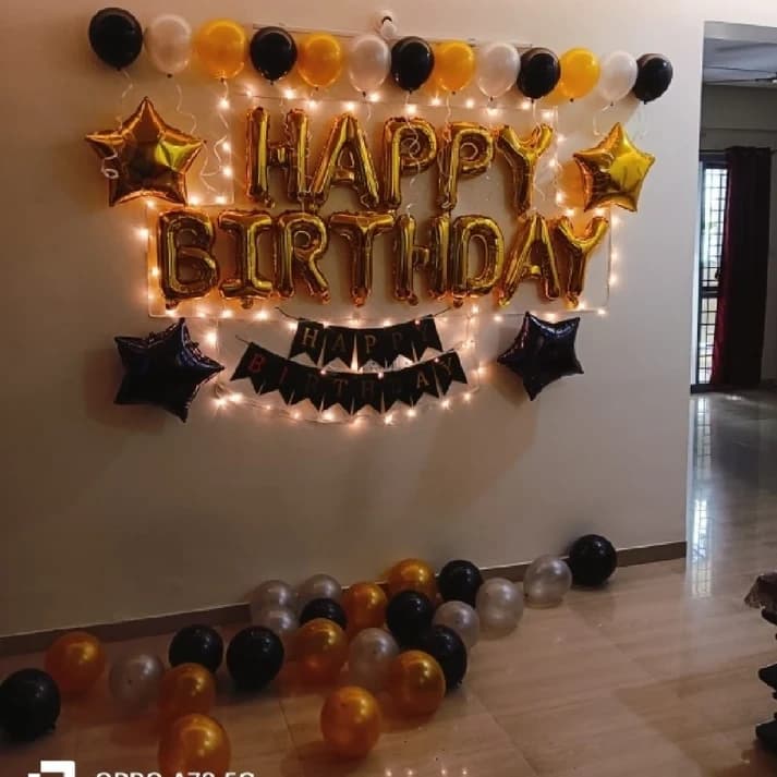 Simple Birthday Decoration at Home with Fairy Lights. Set — view 1 of 1