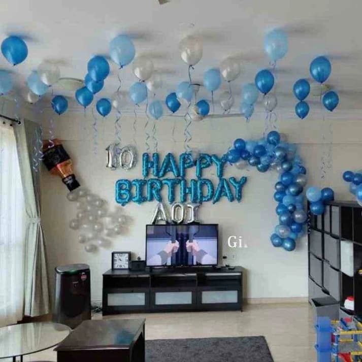 Blue Theme Balloon Decoration for Birthday Party set — view 1 of 1