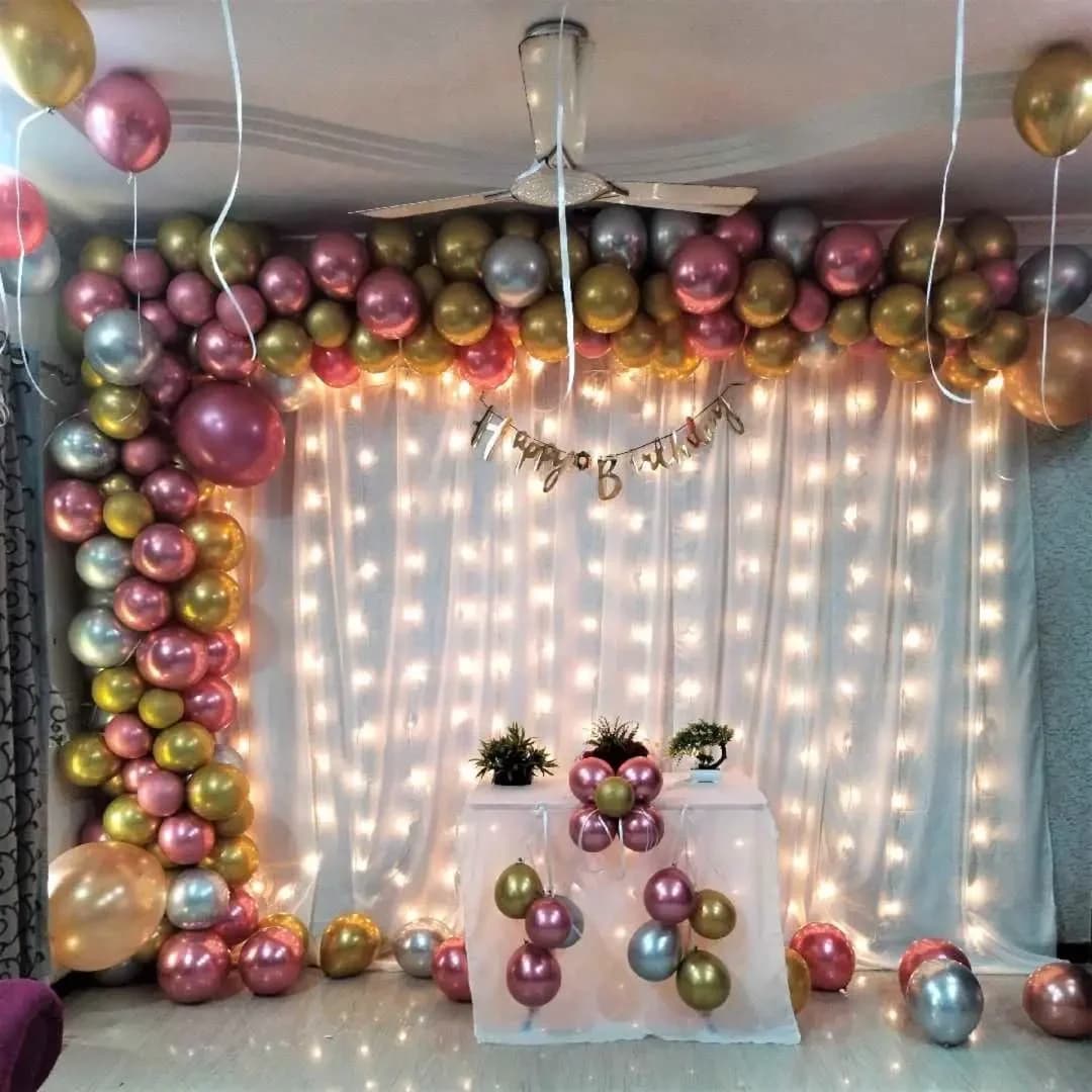 Chrome Balloon Birthday Decoration Set — view 1 of 1