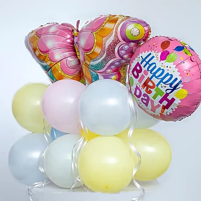 Happy Birthday Butterfly Balloon Arrangement Set — view 4 of 4